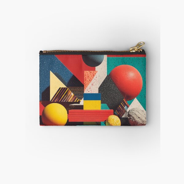 Item preview, Colorful Geometric Shapes on Red Background designed and sold by Jirka Svetlik, Studio Illuvision.