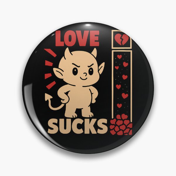 Item preview, Love Sucks Retro Demon Style designed and sold by FocusedPatterns.