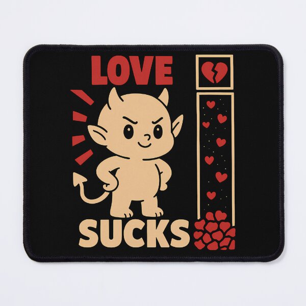 Item preview, Love Sucks Retro Demon Style designed and sold by FocusedPatterns.