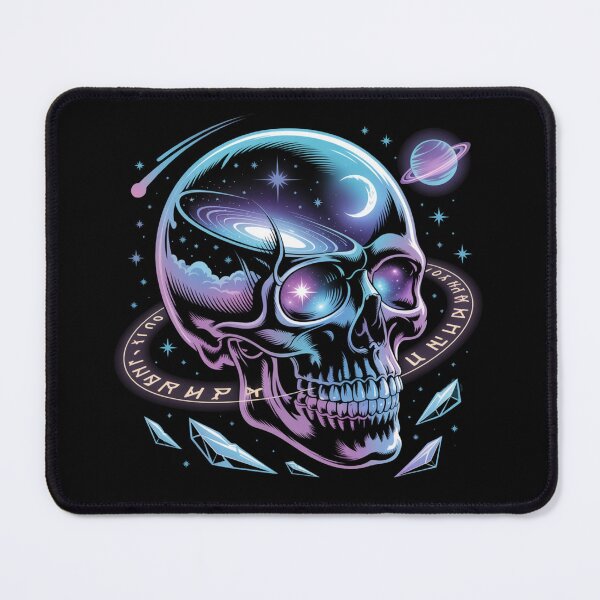 Item preview, Cosmic Skull Galaxy Artwork with Stars and Planets designed and sold by WitchyWhisper.