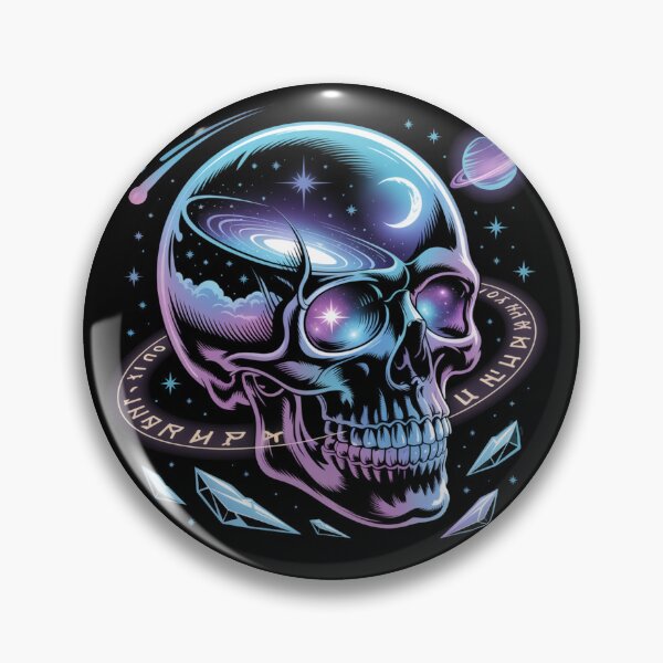 Item preview, Cosmic Skull Galaxy Artwork with Stars and Planets designed and sold by WitchyWhisper.