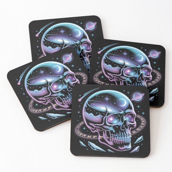 Item preview, Cosmic Skull Galaxy Artwork with Stars and Planets designed and sold by WitchyWhisper.