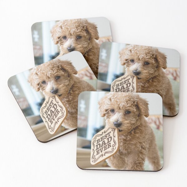 Item preview, Cute Poodle Puppy giving Dad Gift designed and sold by VanGaldo.
