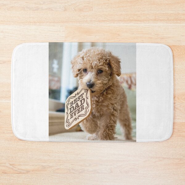 Item preview, Cute Poodle Puppy giving Dad Gift designed and sold by VanGaldo.