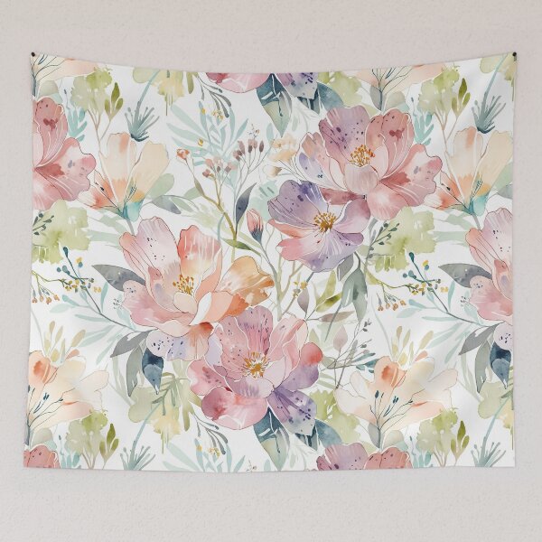 Item preview, Watercolor Abstract Flowers designed and sold by CoolPixels.