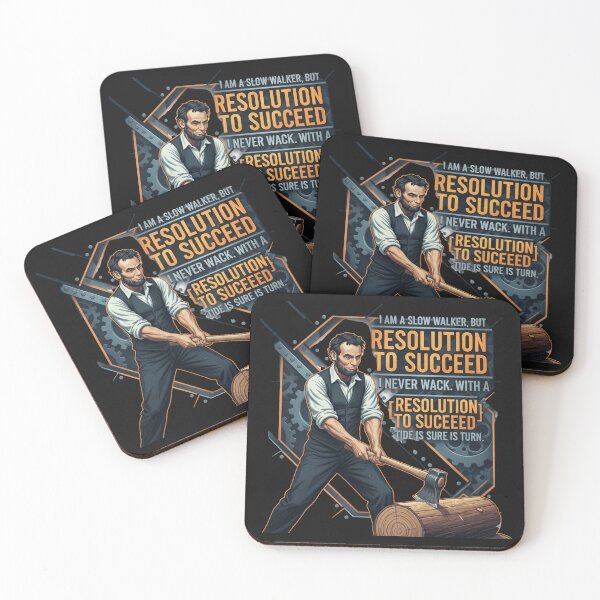 Item preview, Abraham Lincoln Success Quote - Resolution to Succeed - Determination Motivation Poster designed and sold by GeniePixel.