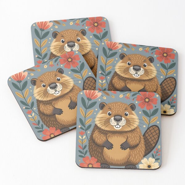 Item preview, Hi there, charming Canadian beaver and blooms designed and sold by Ponted.