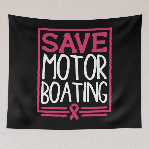 Item preview, Save Motor Boating Funny Breast Cancer Pink Ribbon 	 	 		 designed and sold by itlglnbl24.