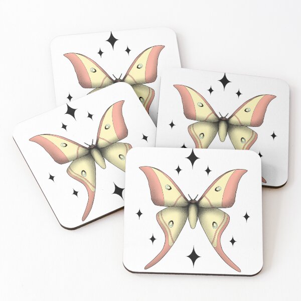 Item preview, Pink and yellow moth designed and sold by RSwiftDesign.
