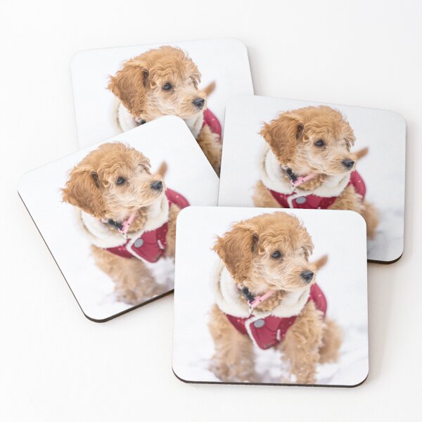 Item preview, Poodle Puppy with Red Dress and Snow designed and sold by VanGaldo.