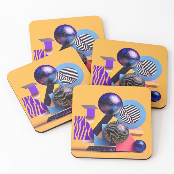 Item preview, Abstract arrangement with colorful spheres and geometric shapes designed and sold by Jirka Svetlik, Studio Illuvision.