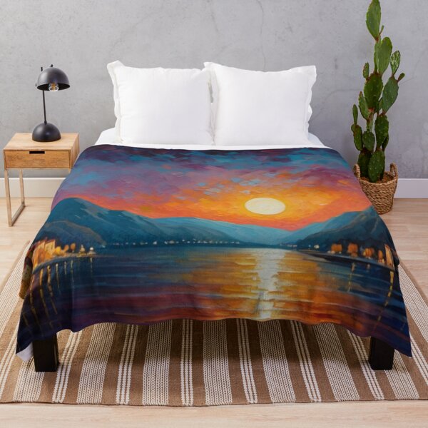 Item preview, Sunset Over Serene Bay – Impressionist Landscape designed and sold by INNERSELFART.