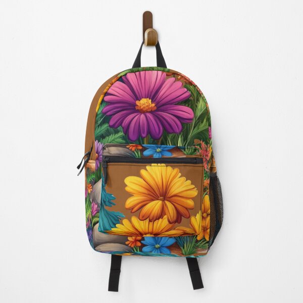 Item preview, Colorful cartoon forest with flowers and rocks, fantasy cartoon landscape with trees, colorful cartoon forest with flowers and rocks illustration designed and sold by MamaDong.