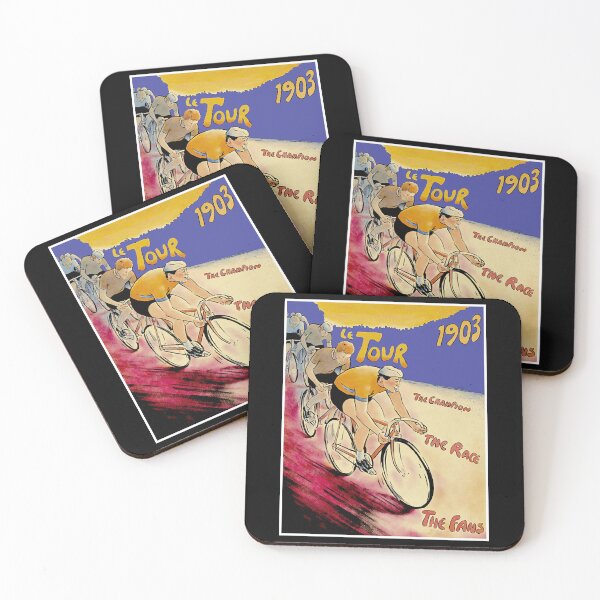Item preview, Le Tour Vintage Competing Tour De France Bicycle Racing Print designed and sold by AmandaCampb.