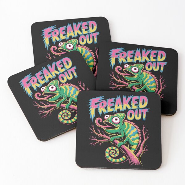 Item preview, Funny Freaked Out Chameleon Cartoon Pop Art designed and sold by WitchyWhisper.
