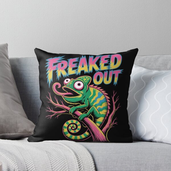 Item preview, Funny Freaked Out Chameleon Cartoon Pop Art designed and sold by WitchyWhisper.