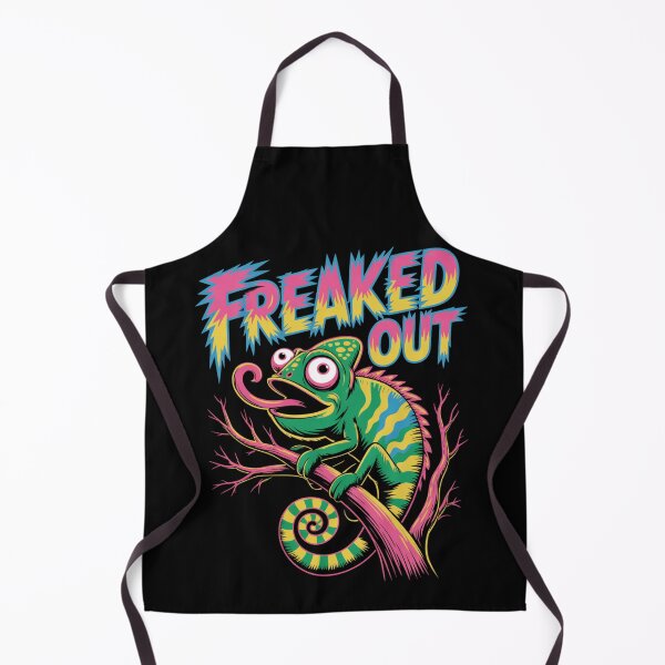 Item preview, Funny Freaked Out Chameleon Cartoon Pop Art designed and sold by WitchyWhisper.