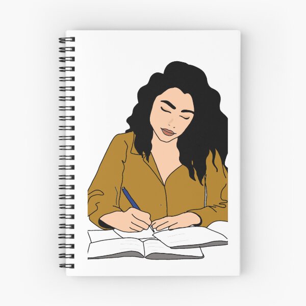 Item preview, Girl Writing in Notebook designed and sold by bindusingla.