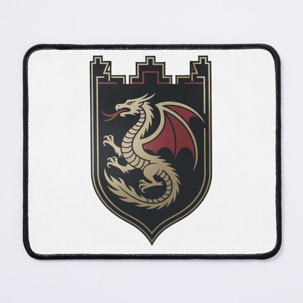 Item preview, Medieval Dragon Crest Emblem designed and sold by FrenchRomani.