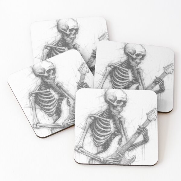 Item preview, Skeleton Guitarist designed and sold by Leon Woods Pencil Art.