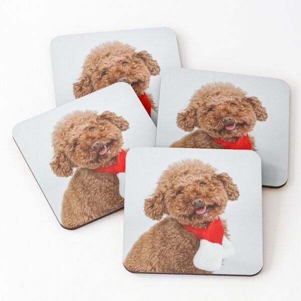 Item preview, Poodle Puppy wearing Red Scarf designed and sold by VanGaldo.