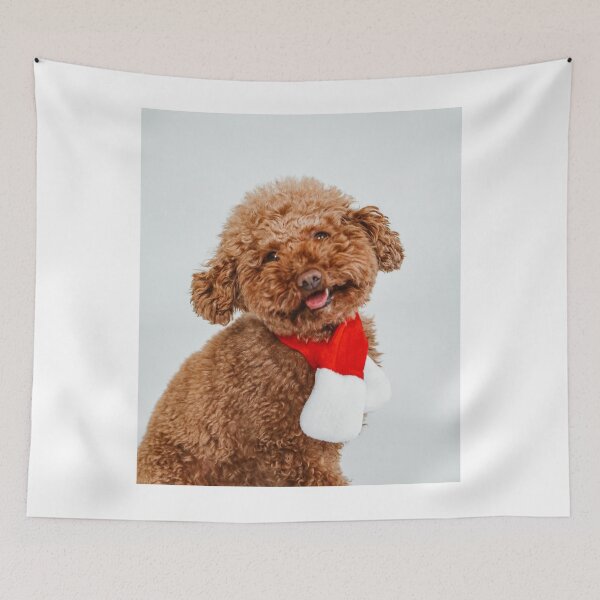 Item preview, Poodle Puppy wearing Red Scarf designed and sold by VanGaldo.