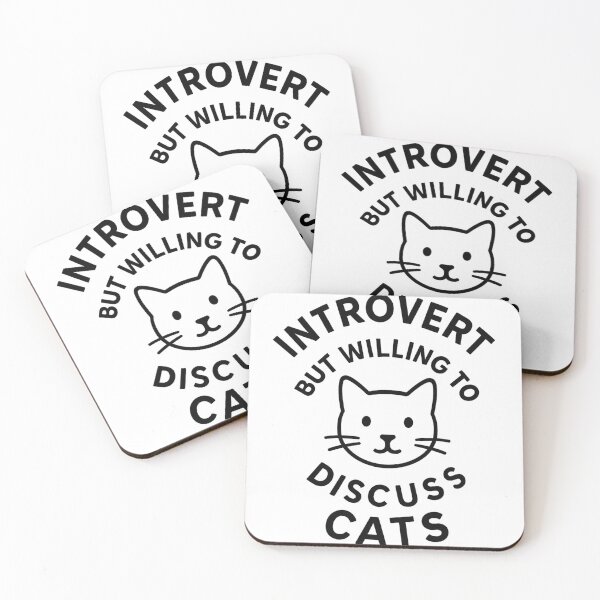 Item preview, Introvert But Willing to Discuss Cats designed and sold by smallcatvn.