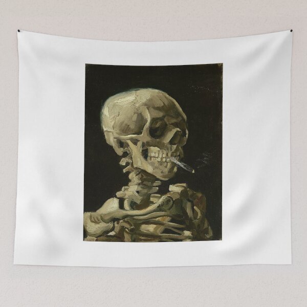 Item preview, Head of a Skeleton with a Burning Cigarette – Vincent van Gogh (1886) designed and sold by Art Outlaws.