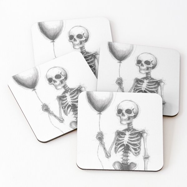 Item preview, Skeleton and Balloon designed and sold by Leon Woods Pencil Art.