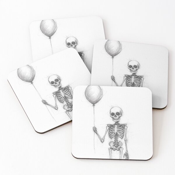 Item preview, Skeleton with a Balloon designed and sold by Leon Woods Pencil Art.