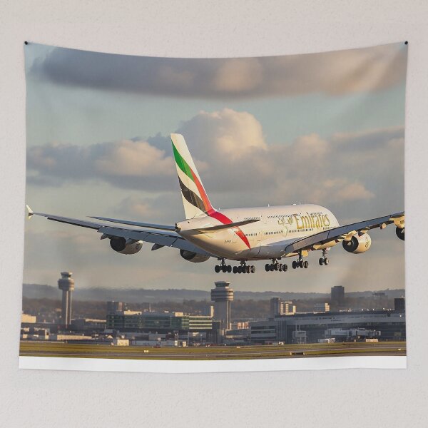Item preview, Emirates Airbus A380 Graceful Landing designed and sold by Skyframe Aviation.