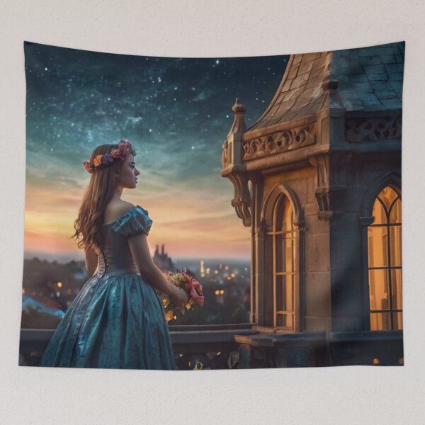 Item preview, Lady of the Castle Under the Starry Night Sky designed and sold by BlareBlare.