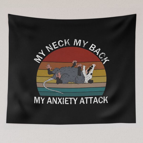 Item preview, My Neck My Back My Anxiety Attack Opossum Sunset 		 designed and sold by roqrqnqxdxa31.