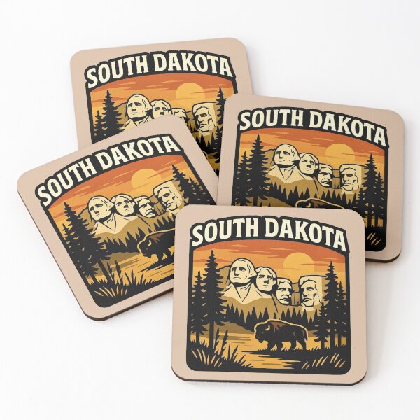 Item preview, South Dakota Mount Rushmore & Bison designed and sold by Myra365Art.