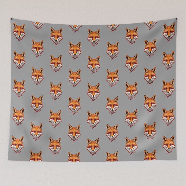 Item preview, Polygonal Fox Head Illustration in Low-Poly Geometric Style with Vibrant Orange and Abstract Fragments designed and sold by PixelVibe782.