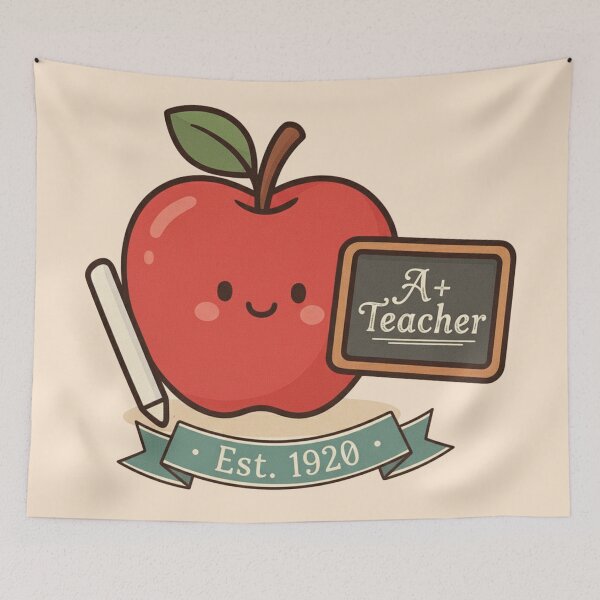 Item preview, Vintage A+ Teacher Apple  Back to School  Retro Education Gift designed and sold by Iuqiune.