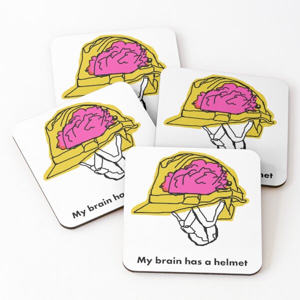 Item preview, My Brain Has a Helmet – Safety First Design designed and sold by SleekLineSketches.