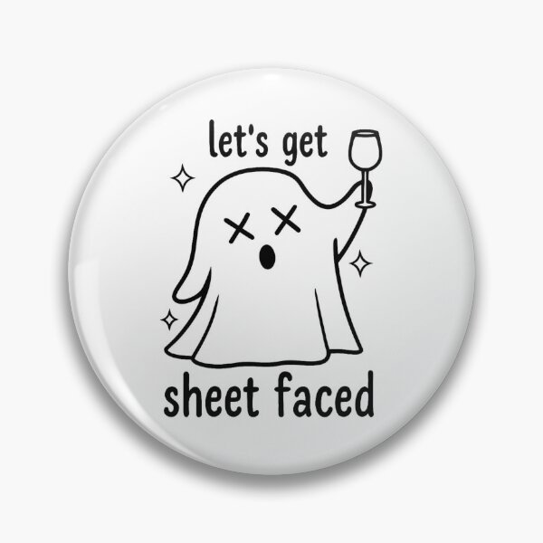 Item preview, Funny Drunk Ghost Pun – Let’s Get Sheet Faced Halloween Design designed and sold by RuweisVibes.