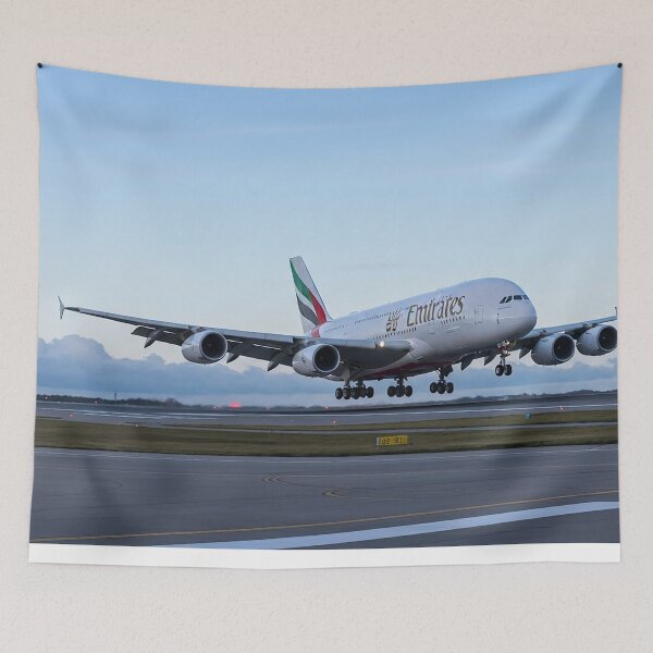 Item preview, Emirates Airbus A380 Graceful Landing designed and sold by Skyframe Aviation.