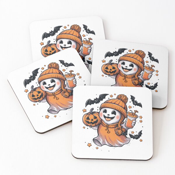 Item preview, Ghost drink coffee pumpink halloween designed and sold by PunkNation-Arts.