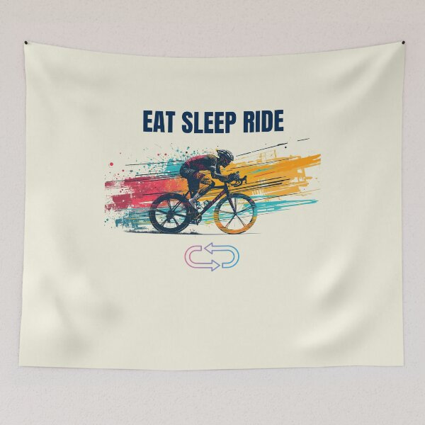 Item preview, Eat Sleep Ride Repeat Cycling T-Shirt | Funny Gift for Cyclists & Bike Lovers designed and sold by endurothreads.