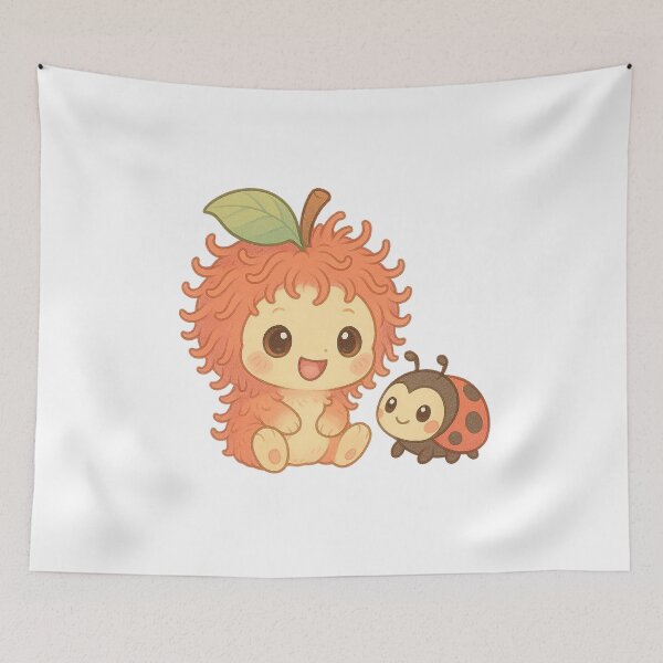 Item preview, Rambutan Spirit and Ladybug Friend 2 designed and sold by I3ackSmall.