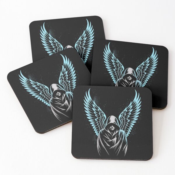Artikelvorschau, Mystic Hooded Angel with Blue Wings Artwork entworfen und verkauft von WitchyWhisper.