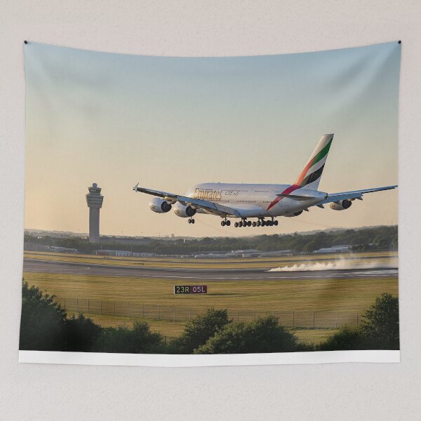 Item preview, Emirates Airbus A380 Graceful Landing designed and sold by Skyframe Aviation.