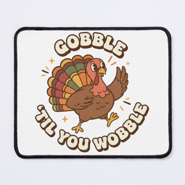 Item preview, Retro Gobble Til You Wobble Turkey | Funny Vintage Thanksgiving Feast Mode Groovy Design designed and sold by Wear Sculpt.