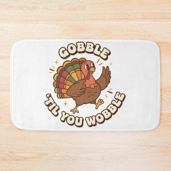 Item preview, Retro Gobble Til You Wobble Turkey | Funny Vintage Thanksgiving Feast Mode Groovy Design designed and sold by Wear Sculpt.
