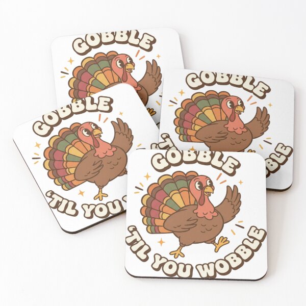 Item preview, Retro Gobble Til You Wobble Turkey | Funny Vintage Thanksgiving Feast Mode Groovy Design designed and sold by Wear Sculpt.