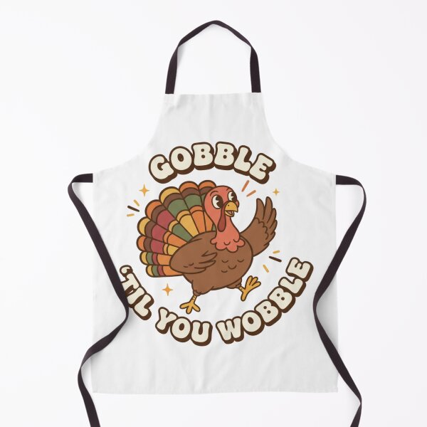 Item preview, Retro Gobble Til You Wobble Turkey | Funny Vintage Thanksgiving Feast Mode Groovy Design designed and sold by Wear Sculpt.