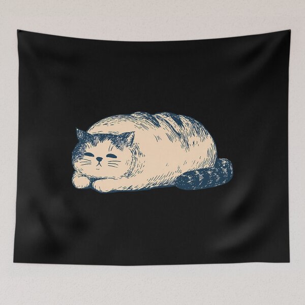 Item preview,  Cat Loaf Illustration Vintage Ink Sketch designed and sold by Braedeneest.