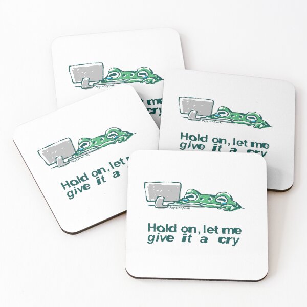 Item preview, Hold on, let me give it a cry frog designed and sold by PopcornpunkART.